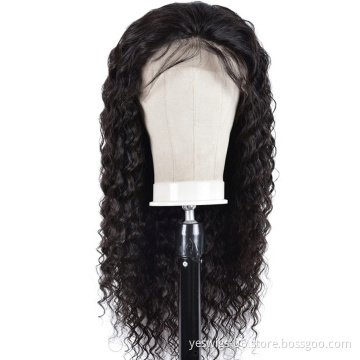 Raw Peruvian Virgin 100% Human Hair Pre Plucked Water Wave Glueless 13X6 Lace Front Wig Cheap Lace Frontal Wig For Black Women